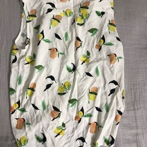 Fruit Patterned Button Up Blouse